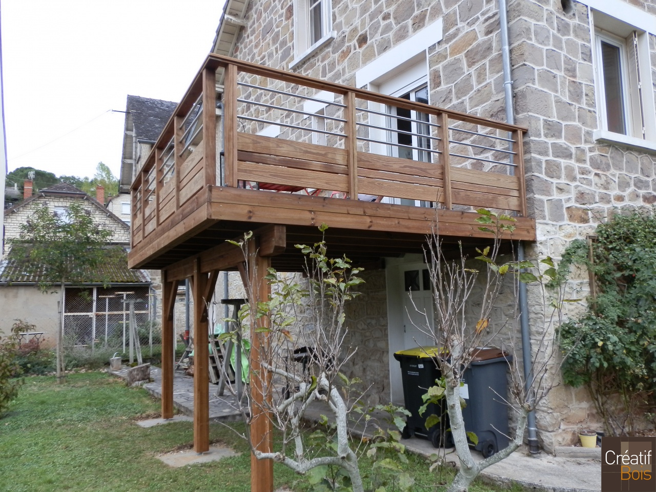 Terrasse sur poteaux en Pin Rouge du Nord et Garde-corps Corrèza BRIVE - Corrèze 19 